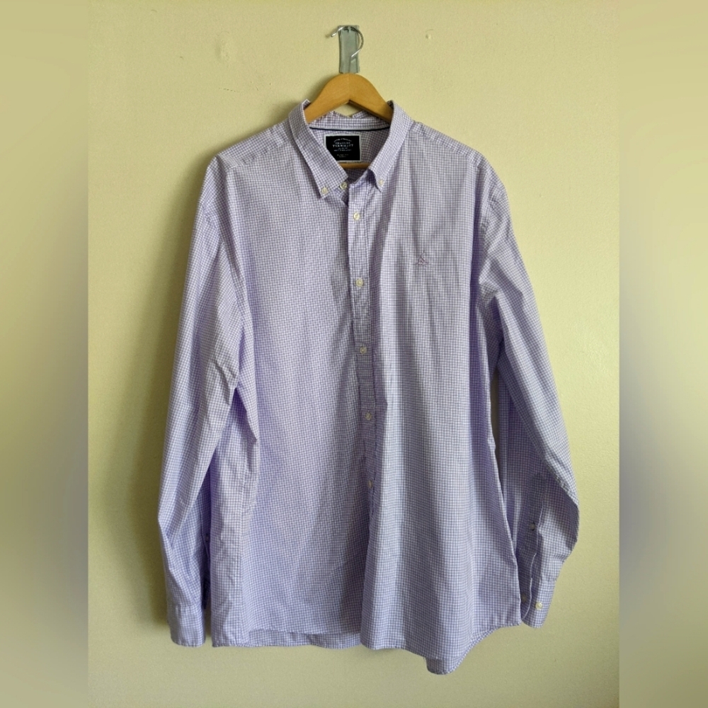 Charles Tyrwhitt Purple Casual Button Down Shirt 17.5x34 Classic Fit